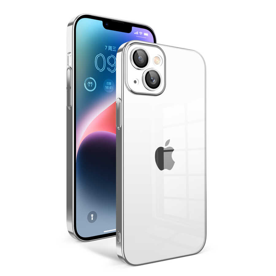 Apple%20iPhone%2014%20Plus%20Kılıf%20Kamera%20Korumalı%20Renkli%20Çerçeveli%20Zore%20Garaj%20Kapak-Gümüş