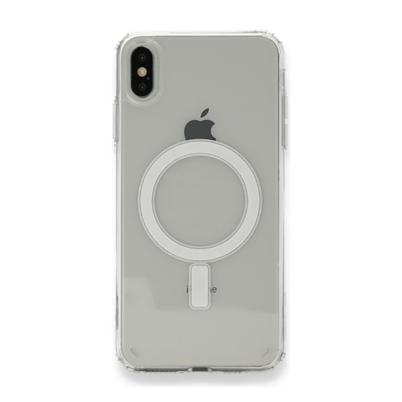 Apple%20iPhone%20X%20Kılıf%20Magsafe%20Şarj%20Özellikli%20Şeffaf%20Sert%20PC%20Zore%20Embos%20Kapak