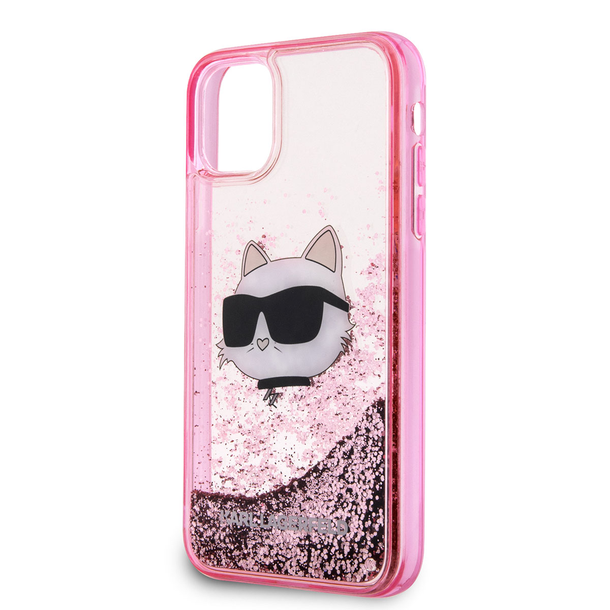 Apple%20iPhone%2011%20Kılıf%20Karl%20Lagerfeld%20Sıvılı%20Simli%20Choupette%20Head%20Dizayn%20Kapak