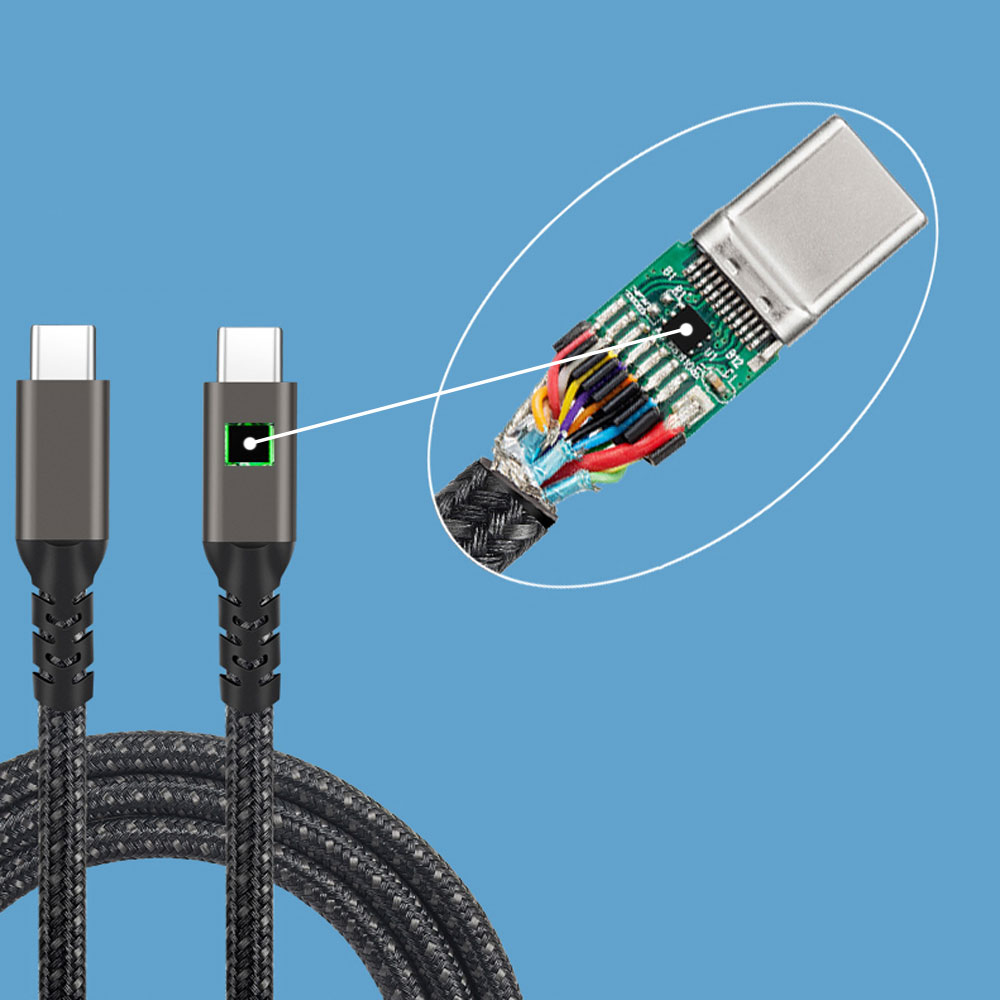 Qgeem%202.Jenerasyon%20Type-C%20to%20Type-C%20USB3.2%20PD%20Data%20Kablosu%20100W%2020Gbps%204K@60Hz%201%20Metre