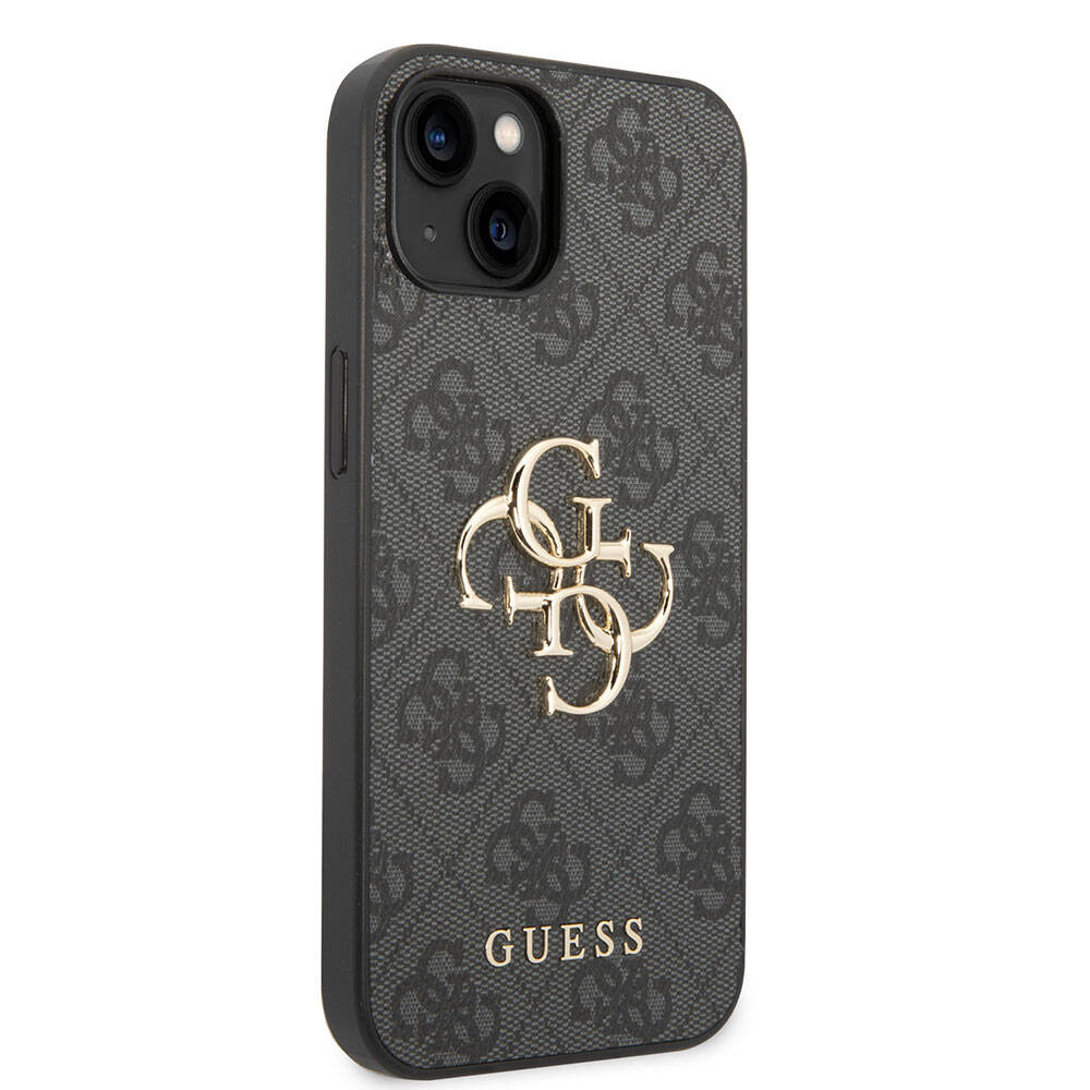 Apple%20iPhone%2015%20Kılıf%20Guess%20Orjinal%20Lisanslı%20PU%20Deri%20Yazı%20ve%204G%20Metal%20Logolu%20Desenli%20Kapak-Gri