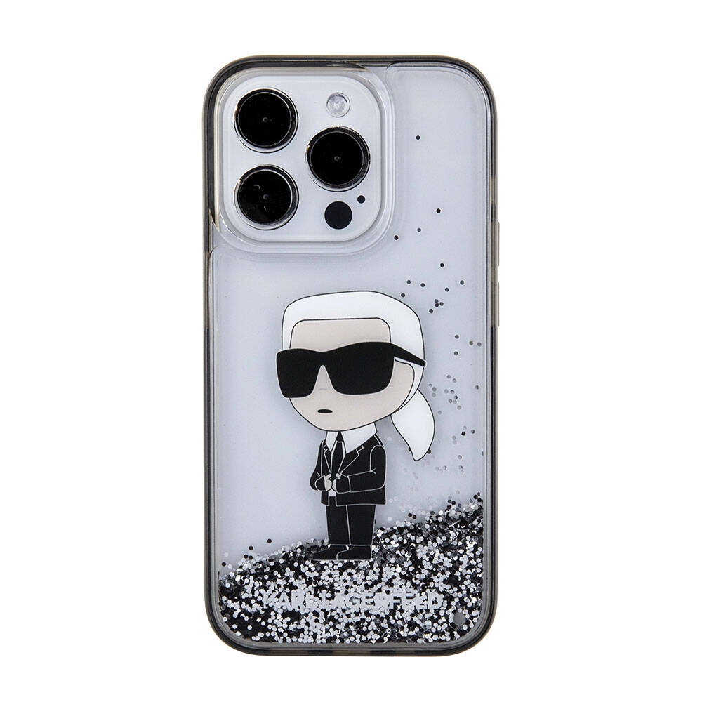 Apple%20iPhone%2015%20Pro%20Kılıf%20Karl%20Lagerfeld%20İkonik%20Sıvılı%20Glitter%20Orjinal%20Lisanslı%20Kapak