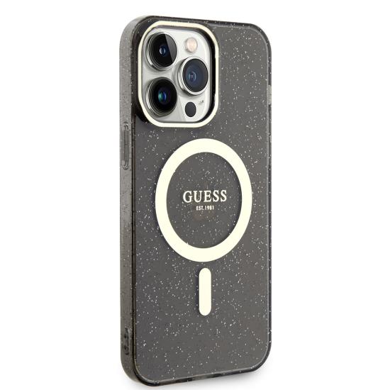 Apple iPhone 13 Pro Kılıf GUESS Magsafe Şarj Özellikli Glitter Kapak