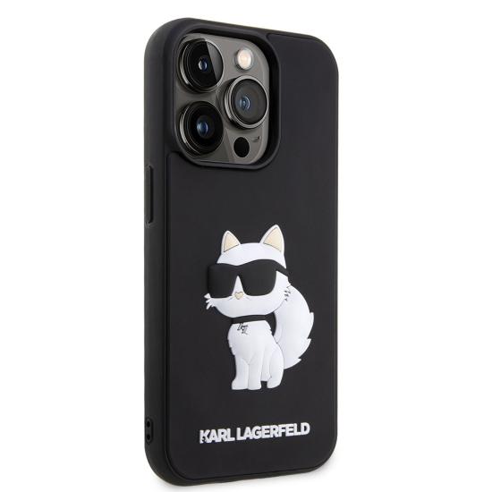 Apple iPhone 14 Pro Max Kılıf Karl Lagerfeld 3D Rubber Choupette Dizayn Kapak