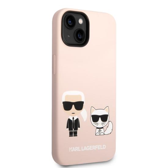 Apple iPhone 14 Kılıf Karl Lagerfeld Magsafe Şarj Özellikli Silikon K&C Dizayn Kapak