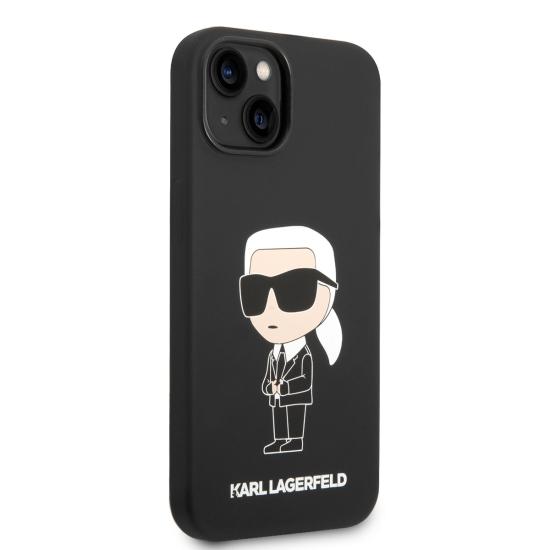 Apple iPhone 14 Kılıf Karl Lagerfeld Magsafe Şarj Özellikli Silikon Karl Dizayn Kapak