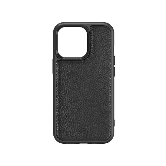 Apple iPhone 13 Kılıf Wiwu Genuine Leather Plastic Calfskin Orjinal Deri Kapak