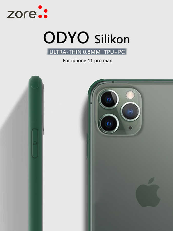 Apple%20iPhone%2011%20Pro%20Max%20Kılıf%20Zore%20Odyo%20Silikon-Koyu%20yeşil